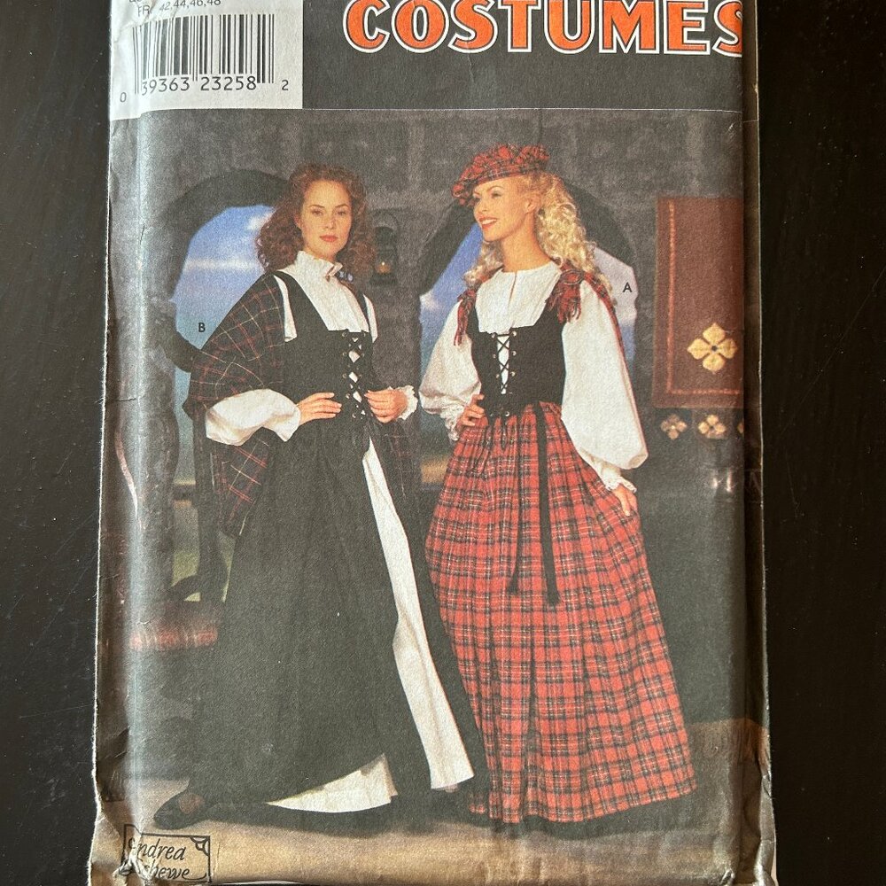 Simplicity Pattern Scottish Costume and Hat 8855 Size RR (14, 16, 18, 20) UNCUT